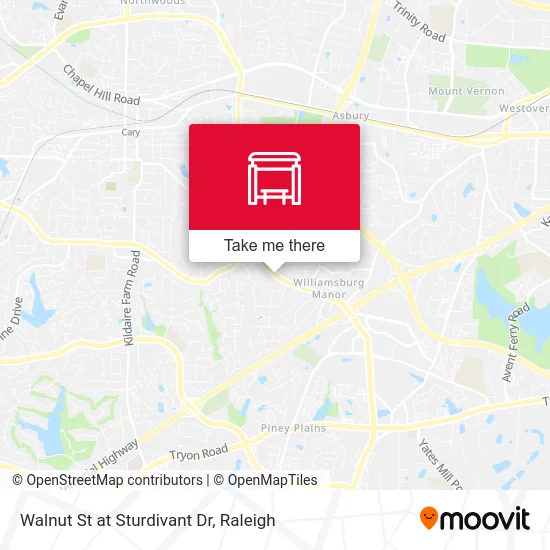 Walnut St at Sturdivant Dr map