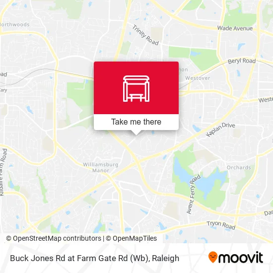 Buck Jones Rd at Farm Gate Rd (Wb) map