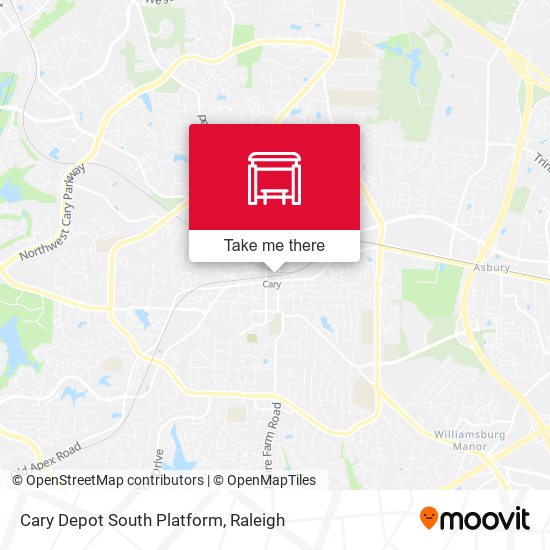 Cary Depot South Platform map