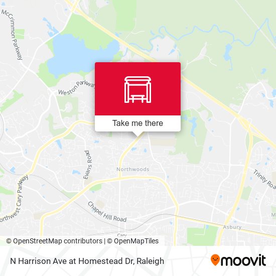 N Harrison Ave at Homestead Dr map