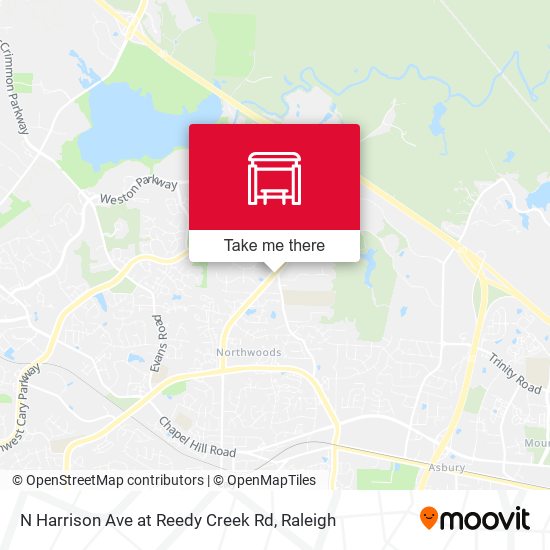 N Harrison Ave at Reedy Creek Rd map