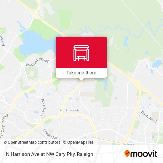 N Harrison Ave at NW Cary Pky map