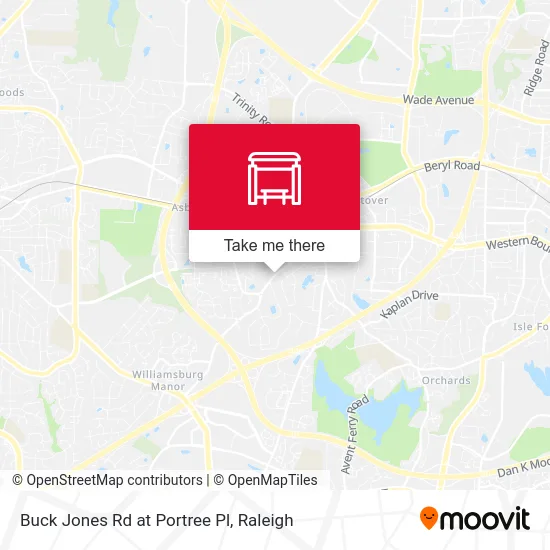 Buck Jones Rd at Portree Pl map