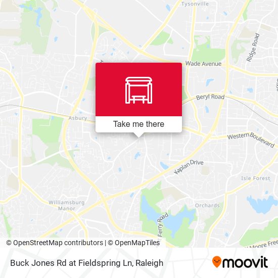 Buck Jones Rd at Fieldspring Ln map