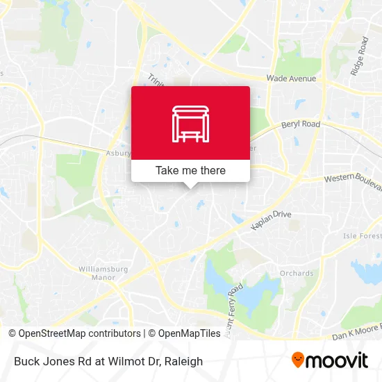 Buck Jones Rd at Wilmot Dr map