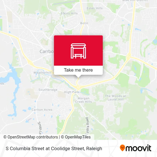 S Columbia Street at Coolidge Street map