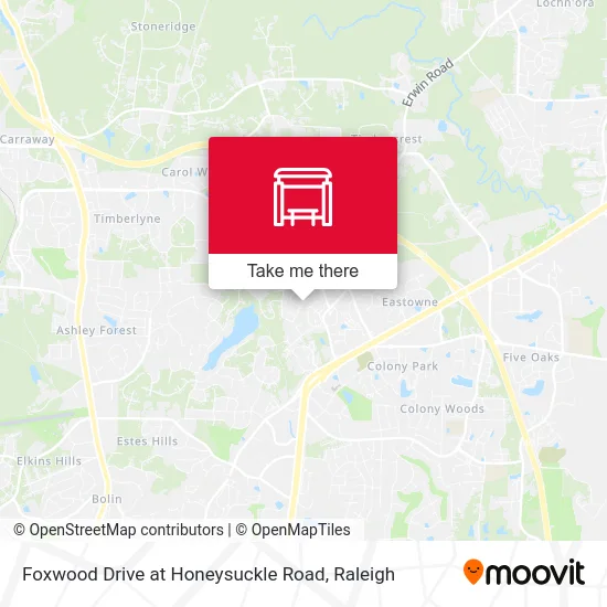 Foxwood Drive at Honeysuckle Road map
