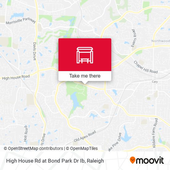 High House Rd at Bond Park Dr Ib map