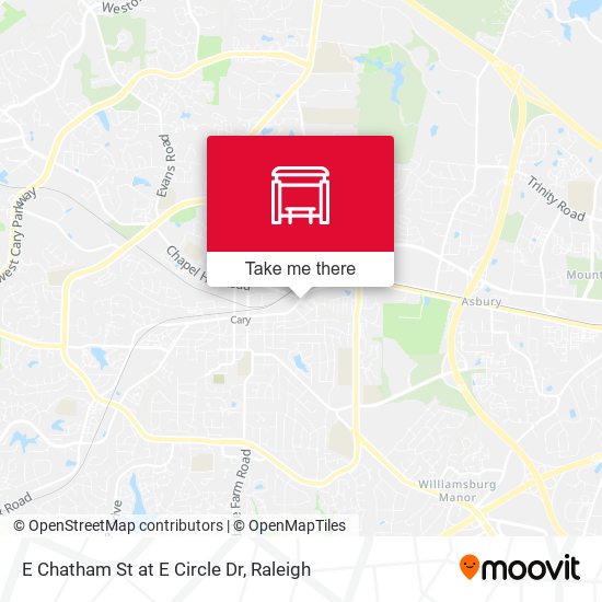 Mapa de E Chatham St at E Circle Dr
