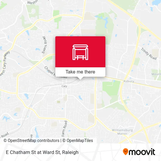 E Chatham St at Ward St map