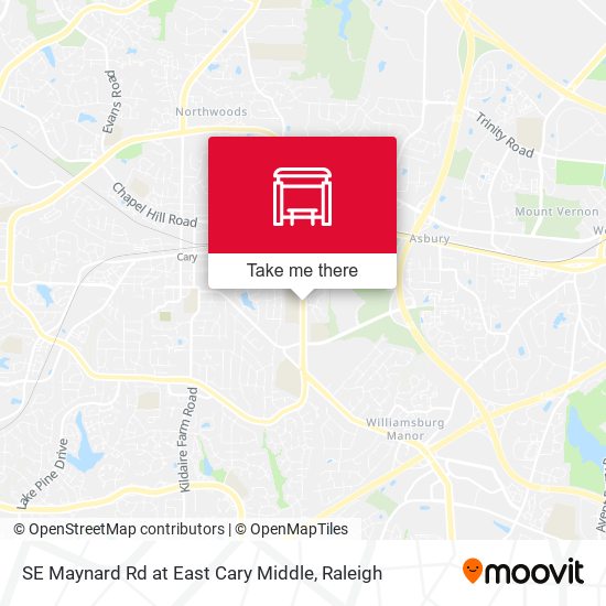 SE Maynard Rd at East Cary Middle map