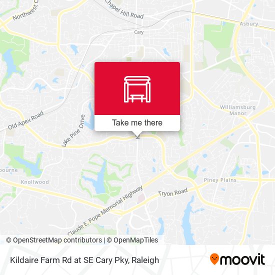 Kildaire Farm Rd at SE Cary Pky map