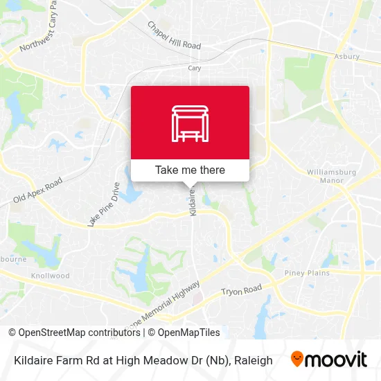 Kildaire Farm Rd at High Meadow Dr (Nb) map