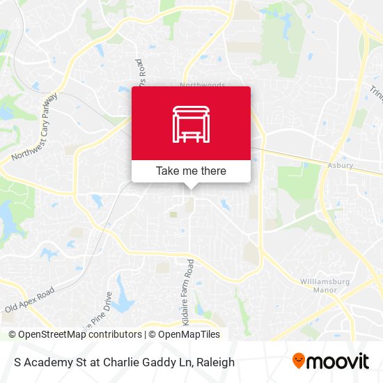 Mapa de S Academy St at Charlie Gaddy Ln