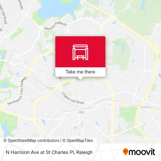 N Harrison Ave at St Charles Pl map