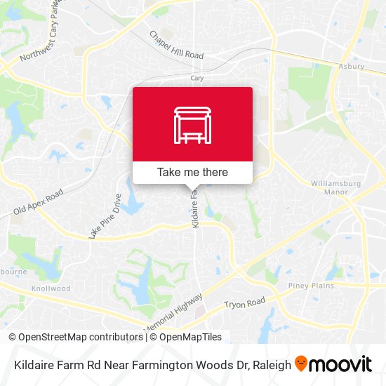 Mapa de Kildaire Farm Rd Near Farmington Woods Dr