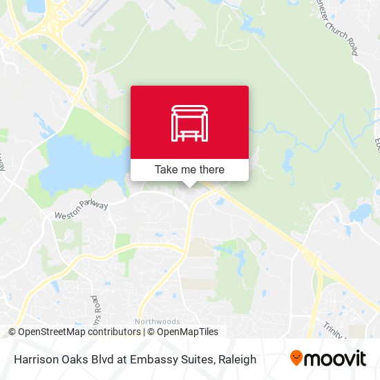 Harrison Oaks Blvd at Embassy Suites map