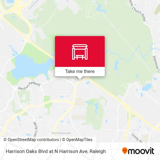 Harrison Oaks Blvd at N Harrison Ave map