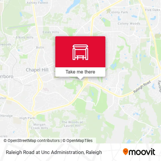 Mapa de Raleigh Road at Unc Administration