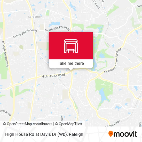 High House Rd at Davis Dr (Wb) map