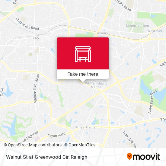 Mapa de Walnut St at Greenwood Cir