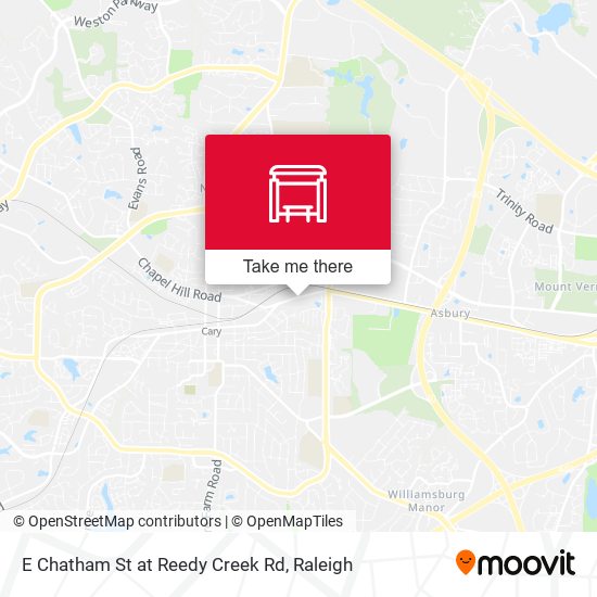 Mapa de E Chatham St at Reedy Creek Rd