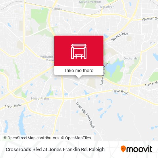 Mapa de Crossroads Blvd at Jones Franklin Rd