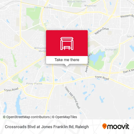 Mapa de Crossroads Blvd at Jones Franklin Rd