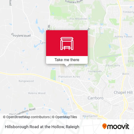 Hillsborough Road at the Hollow map