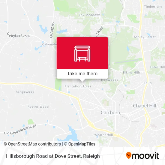 Hillsborough Road at Dove Street map