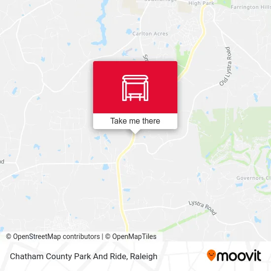 Chatham County Park And Ride map