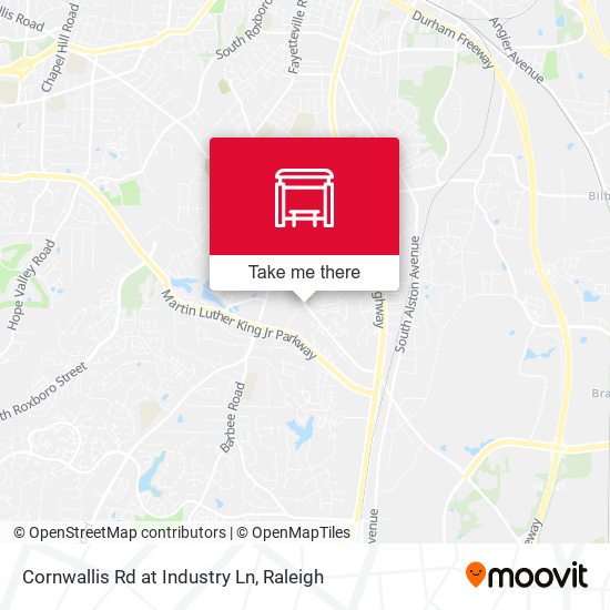 Cornwallis Rd at Industry Ln map