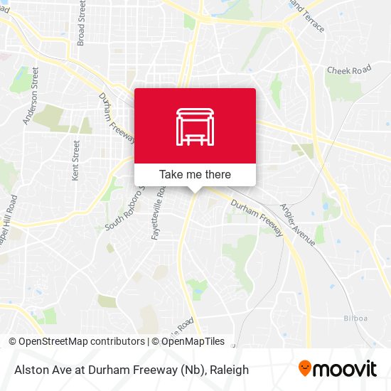Alston Ave at Durham Freeway (Nb) map