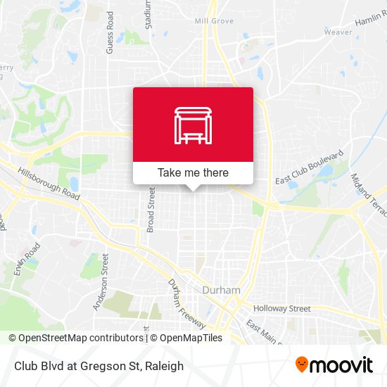 Club Blvd at Gregson St map