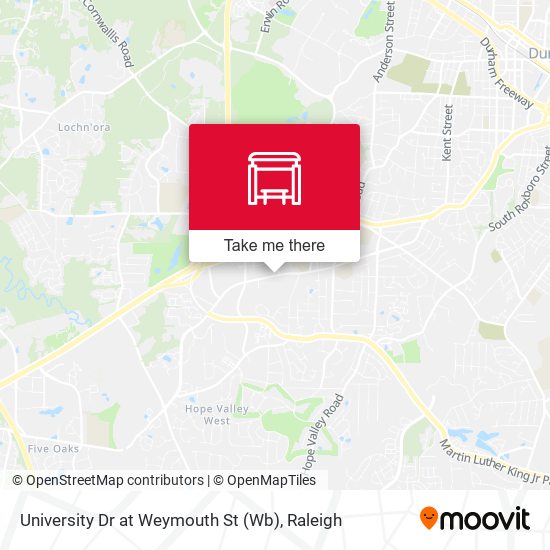 Mapa de University Dr at Weymouth St (Wb)