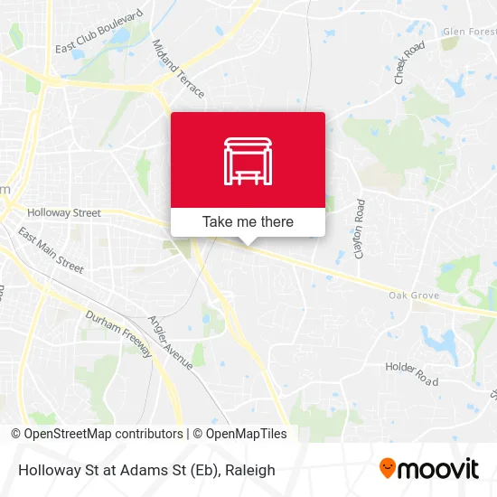 Holloway St at Adams St (Eb) map