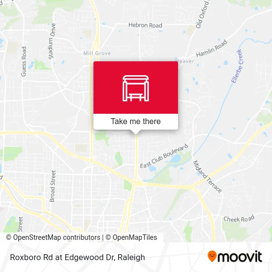 Roxboro Rd at Edgewood Dr map