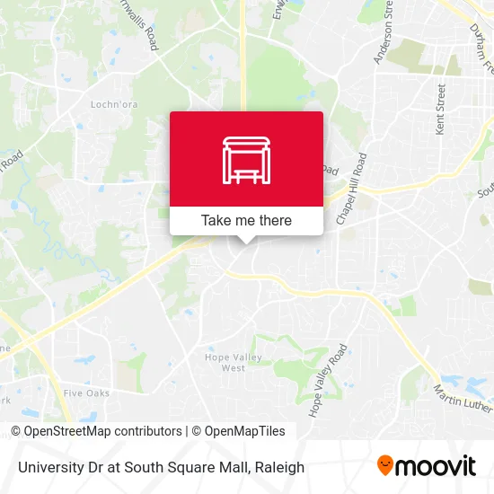 University Dr at South Square Mall map