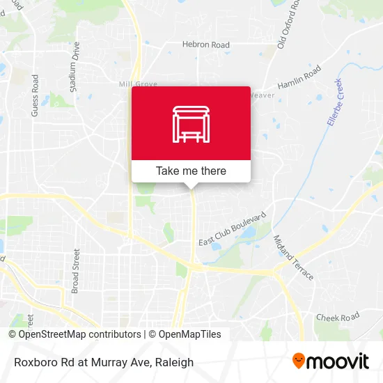 Roxboro Rd at Murray Ave map