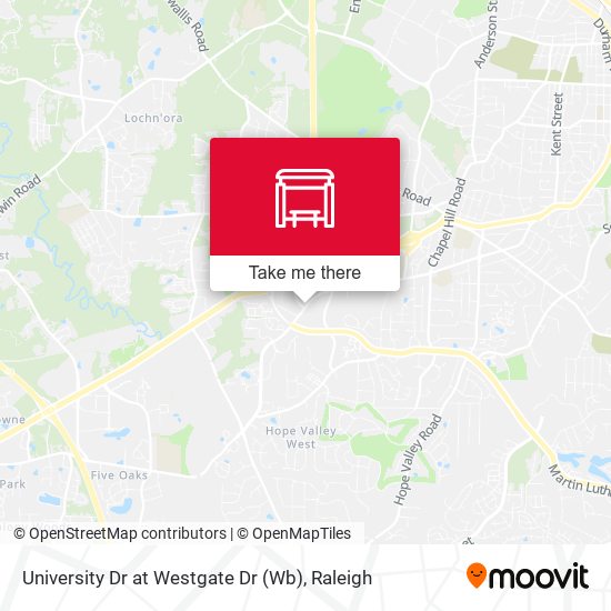 Mapa de University Dr at Westgate Dr (Wb)