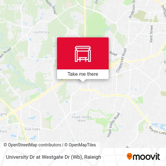 University Dr at Westgate Dr (Wb) map