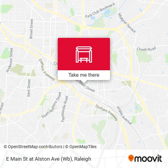 E Main St at Alston Ave (Wb) map