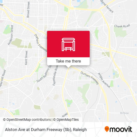 Alston Ave at Durham Freeway (Sb) map