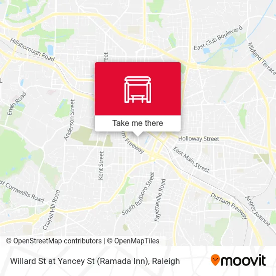 Willard St at Yancey St (Ramada Inn) map