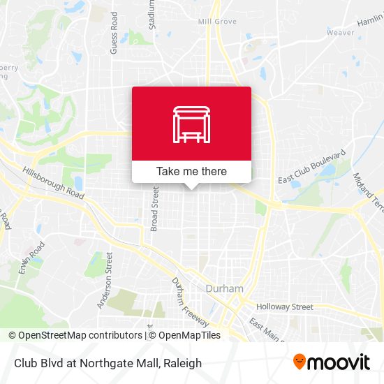 Club Blvd at Northgate Mall map