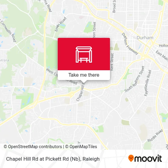 Chapel Hill Rd at Pickett Rd (Nb) map