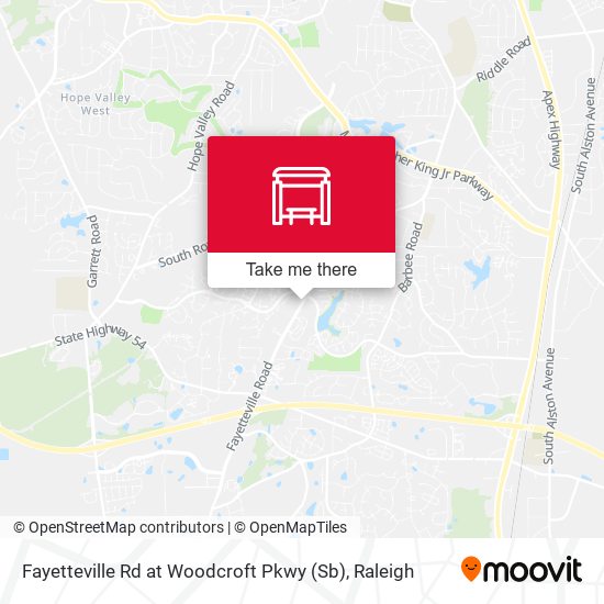 Fayetteville Rd at Woodcroft Pkwy (Sb) map