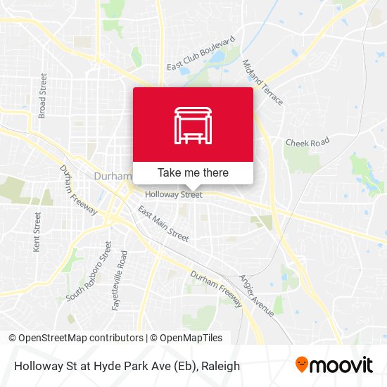 Mapa de Holloway St at Hyde Park Ave (Eb)