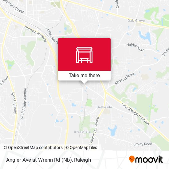Angier Ave at Wrenn Rd (Nb) map
