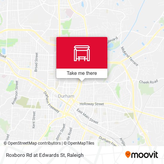 Roxboro Rd at Edwards St map